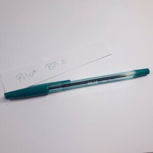 Vintage‎ Pilot BPS BP-S Ballpoint Pen Green Fine Point Ball point capped clear